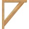 Ekena Millwork Traditional Block Rough Sawn Bracket w/ Offset Brace, Western Red Cedar, 4"W x 24"D x 28"H BKT0402X24X28TRA05RWR - alternate 4